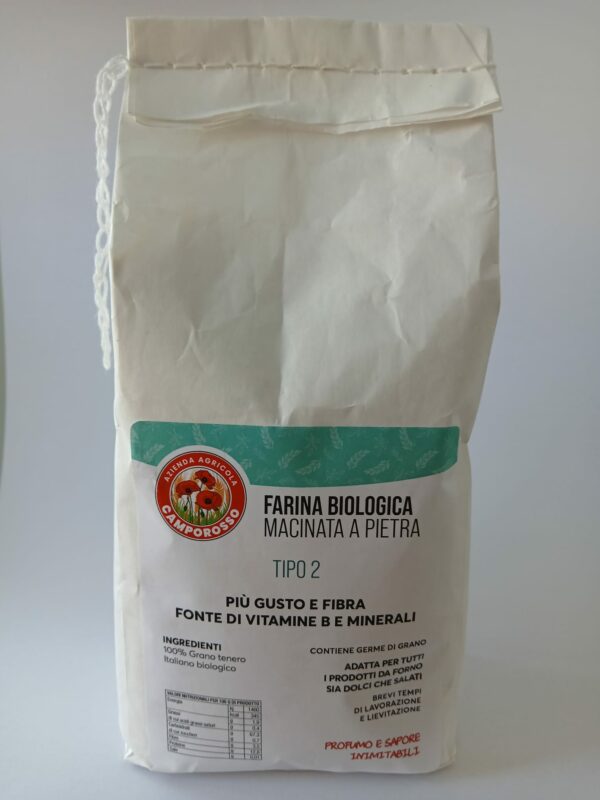 Farina Biologica di Grano Tenero Tipo 2 Macinata a Pietra - immagine 2