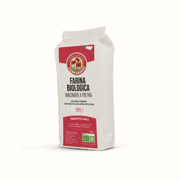 Farina Biologica di Grano Tenero Tipo 1 Macinata a Pietra