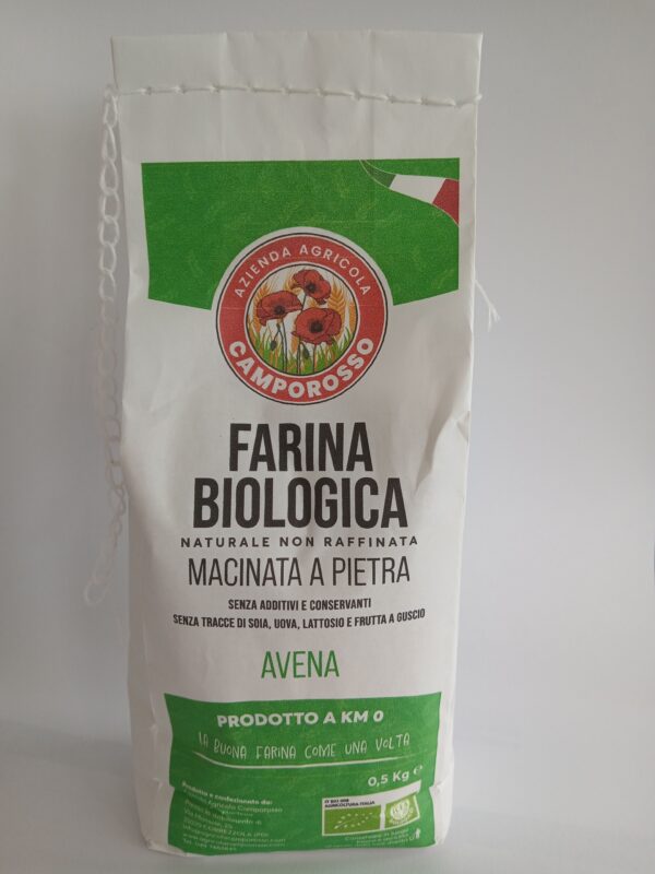 Farina Biologica di Avena Macinata a Pietra - formato da 500 gr